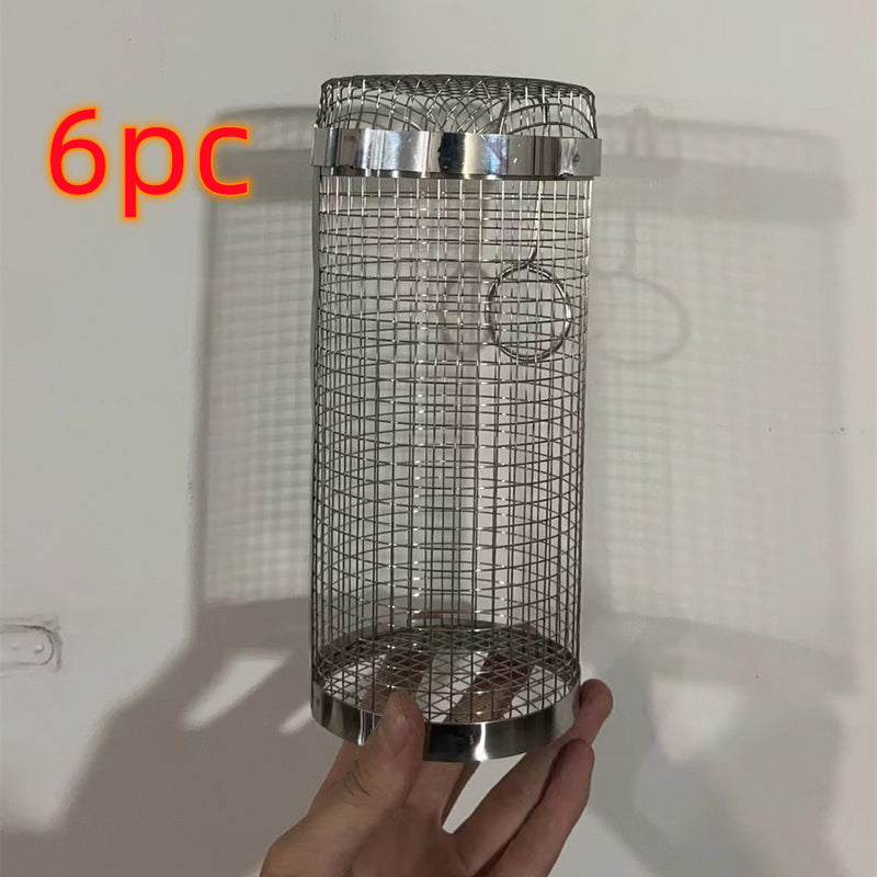 Rolling Grilling Basket Metall BBQ Grill Korb Netz Portable Outdoor Camping Grill Rack Küche Gadgets