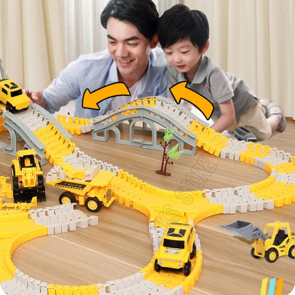 Construction Track™ - Flexible gebogene Fahrzeuge Spielzeug